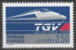 Timbre neuf ** n 2607(Yvert) France 1989 - Rail, TGV atlantique