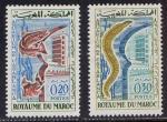 Srie de 2 TP neufs ** n 448/449(Yvert) Maroc 1962 - Aquarium de Casablanca
