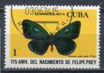 Timbre de CUBA 1974  Obl  N 1768  Y&T   Papillon