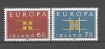 Europa 1963 Islande Yvert 328 et 329 neuf ** MNH
