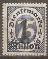 allemagne (empire) - service n 45  neuf/ch - 1923