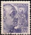 Espagne 1940 - YT 680 ( Gnral Franco ) Dent. 9¾ x 10¼ - Ob 