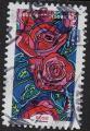 1306 - Srie fleurs : rose - oblitr (cachet rond) - anne 2016