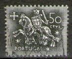 **   PORTUGAL    50 c  1953  YT-777  " Chevalier  cheval "  (o)   **
