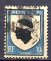 Timbre FRANCE  Obl  N 755A 755 A    Y&T Armoiries Provinces Corse