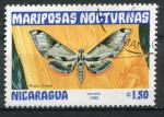 Timbre du NICARAGUA 1983  Obl  N 1243  Y&T   Papillons nocturnes