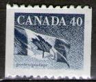 **  CANADA    40 c  1990  YT-1174  " Drapeau Canadien "  (o)  **