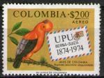 **   COLOMBIE    2 $  1974  YT-PA582  " UPU - Coq de roche andin "  (N)   **