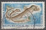 CONGO 1961-64 144 oblitr Poissons (coin cass)