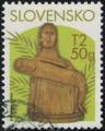 Slovaquie 2023 Oblitr Pques Easter Sculpture pieuse en bois Y&T SK 873 SU