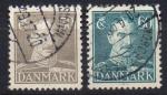 DANEMARK  N 289 et 290 o Y&T 1943-1946 roi Christian X