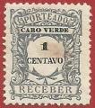 Cabo Verde 1921 (Tasa).- Cifras. Y&T 22. Scott J22. Michel P22.