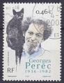 Timbre oblitr n 3518(Yvert) France 2002 - Georges Perec, chat
