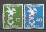 Europa 1958 Allemagne Yvert 164 et 165 neuf ** MNH