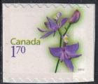 Canada 2010 sans gomme sur fragment Fleurs Calopogon Tuberosus Orchide Sauvage