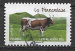 2018 FRANCE Adhesif 964 oblitr, cachet rond, vache Ferrandaise