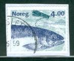 Norvge 1999 Y&T 1259 oblitr Poisson - saumon (Sur papier)