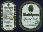 Allemagne Lot 2 tiquettes Beer Labels Bire Waldhaus Spezial Gold