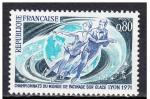  FRANCE - 1971 -Yvert 1665 Neuf ** - Championnat du Monde de Patinage sur glace 