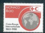 MONACO neuf ** n 1637 YVERT Anne 1988 Croix-Rouge et globe