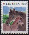 Suisse/Switzerland 1993 - Animal : chevaux, Obl. ronde - YT 1419 