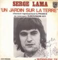 SP 45 RPM (7")  Serge Lama  "  Un jardin sur la terre  "