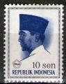 **   INDONESIE    10 s  1966  YT-457  " Prsident Sukarno "  (N)   **