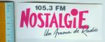 NOSTALGIE 105.3 " Un amour de radio " - Autocollant // strasbourg // alsace
