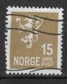 NORVEGE - 1926/29 - Yt n 113 - Ob - Lion hraldique 15o jaune olive