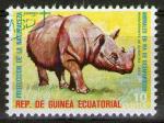 **   GUINEE EQUATORIALE    10 e  1974  YT - PA 39B  " Rhinocros "  (o)   **