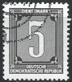 Allemagne - RDA - 1956 - Yt SERVICE n 34 - Ob - Chiffres 5p noir