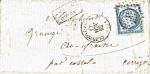 FRANCE - Lettre de 1862 avec Yt n22 - CLERMONT => ? Via USSEL