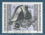 Autriche N1365 Journe du timbre 1976 - chapeau de postillon - cor oblitr