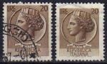 Italie/Italy 1955 & 1968 - Monnaie syracusaine de 20 (2 types) - YT 715 & 998 