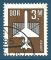 Allemagne de l'Est Poste arienne N13 Avion stylis et lettre 3m oblitr